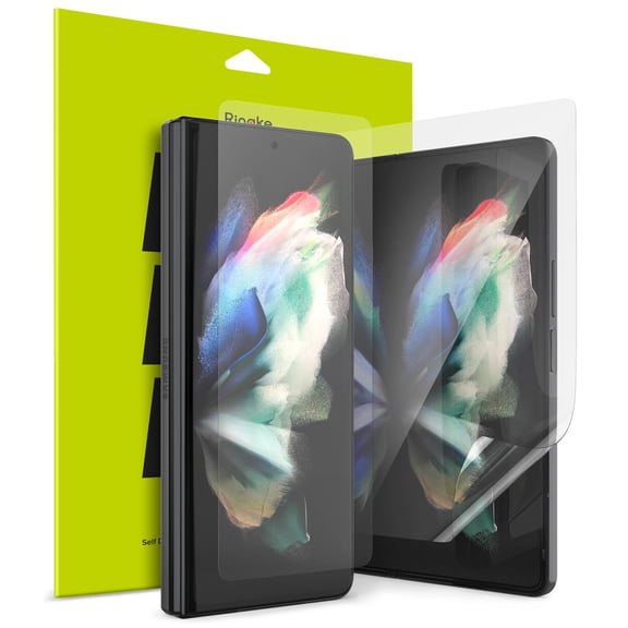 Ringke Dual Easy Film Compatible with Samsung Galaxy Z Fold 4 5G (2022), Premium Full Cover Film Easy Application Case Friendly Screen Protector