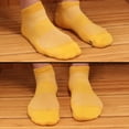 thumbnail image 3 of Men's Rayon from Bamboo Fiber Colored Sports Superior Wicking Athletic Ankle Socks - Yellow - 2 Pairs - Size 10-14, 3 of 5