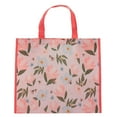 thumbnail image 1 of Spring-Themed Reusable Grocery Bag with Bottle Holder – Shopping bag for groceries, 1 of 5