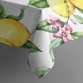 thumbnail image 5 of Yellow Lemon Fruit Leaves White Pattern Square Tablecloth,Waterproof Square Table Cover,Wipeable Spillproof Washable Table Cover for Home Kitchen Party Decor 42"X42"(107x107cm), 5 of 6