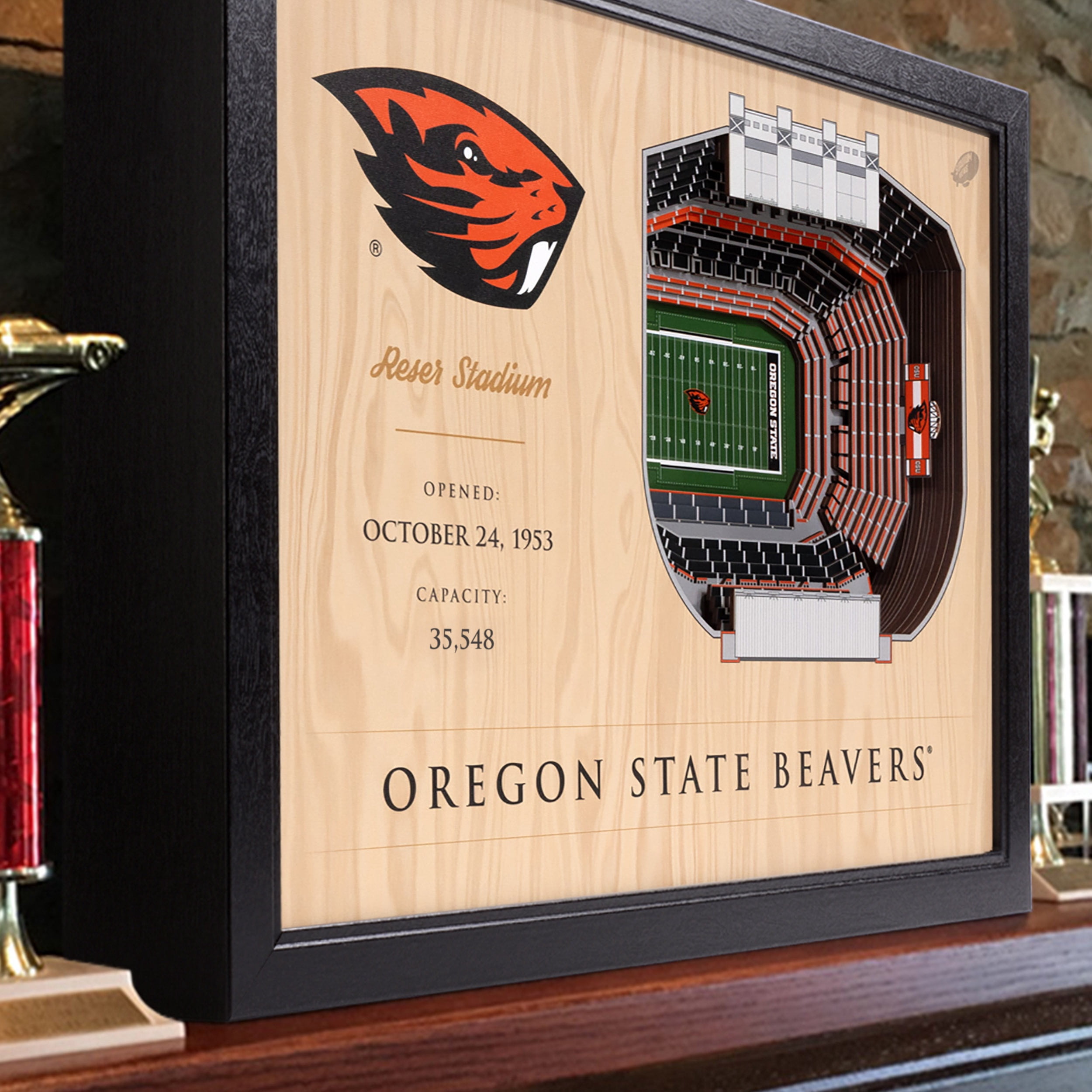 YouTheFan NCAA Oregon State Beavers FB 25-Layer Stadiumview Wall Art