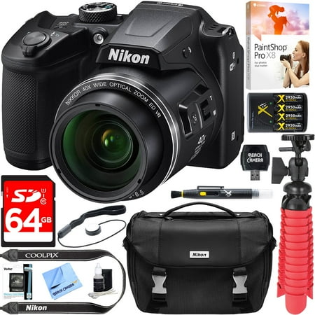 Nikon COOLPIX B500 16MP 40x Optical Zoom Digital Camera w/ Builtin WiFi NFC Bluetooth Black Nikon COOLPIX B500 16MP 40x Optical Zoom Digital Camera w/ Builtin WiFi NFC Bluetooth Black