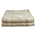 thumbnail image 2 of Superior Paisley Long-Staple Combed Cotton Loops 2 Piece Bath Towel Set, Tan, 2 of 3