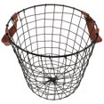 thumbnail image 1 of ORDDIART Panier de Rangement Rond en Fil de Fer Noir pour Bois de Chauffage Support de Bûches Portable pour Intérieur Extérieur, 1 of 5