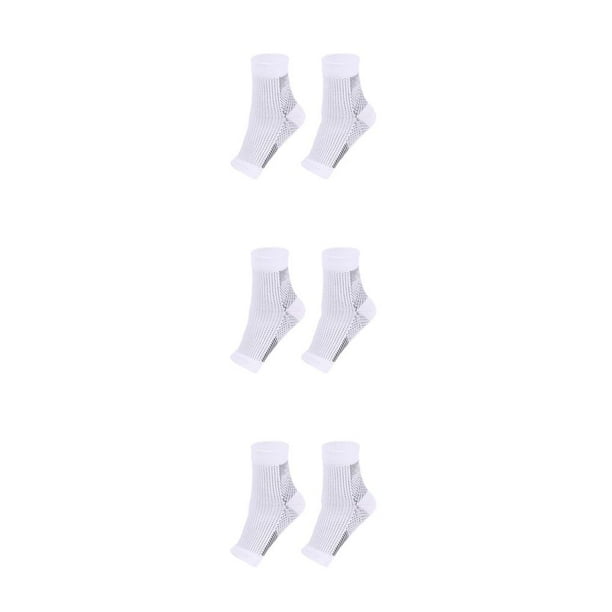 Soidarity 2 pares de mangas de compresión para pies de amplia aplicación, deportes y diario, cómodos de llevar, blanco S/M Type1 NO1