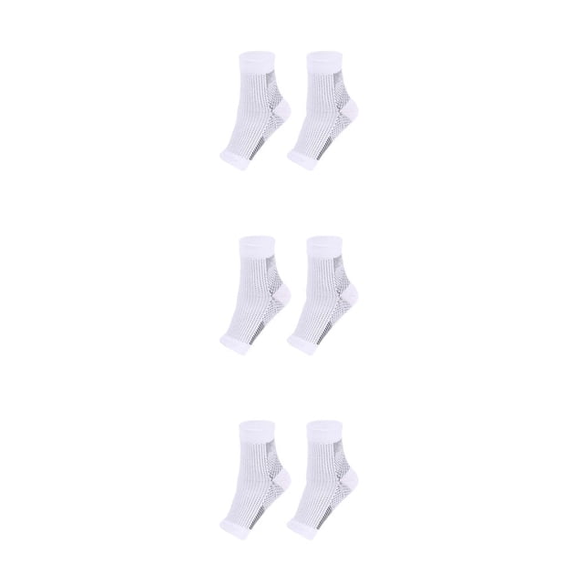 Soidarity 2 pares de mangas de compresión para pies de amplia aplicación, deportes y diario, cómodos de llevar, blanco S/M Type1 NO1