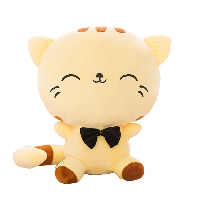 Almohada de cojín de felpa de gato, relleno de algodón PP, decoración del hogar, muñeca, cara sonriente, juguetes de peluche de dibujos animados, regalos, 50 cm Advancent WJ1190-12