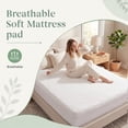 thumbnail image 2 of Vccoem Queen Waterproof Mattress Protector, Quilted Breathable Noiseless Mattress Pad, Deep Pocket Fits up to 21”, White, 2 of 9