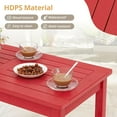 thumbnail image 4 of Dycanpo Outdoor Coffee Table Rectangle, HDPS Patio Table for Outside, 17.7" x 35" x 17.7", Bright Red, 4 of 7