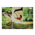thumbnail image 1 of Wine Cutting Board, Wine Tasting and Grapevine Collage Green Fresh Field Pouring Drink Delicious, Decorative Tempered Glass Cutting and Serving Board, Small Size, Green Ruby Caramel, by Ambesonne, 1 of 1