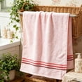 thumbnail image 2 of Pink Bath Towels, 100% Cotton, 29.13in x 13.39in, Highly Absorbent, Fade-Resistant & Machine Washable for Shower Bathroom Spa Guest Salon - Akmoler, 2 of 7
