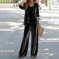 thumbnail image 4 of ZToonmas Women's 2 Piece Outfits Solid Crew Neck Long Sleeve Top and Wide Leg Pants Set Casual Loose Tracksuits, 4 of 9