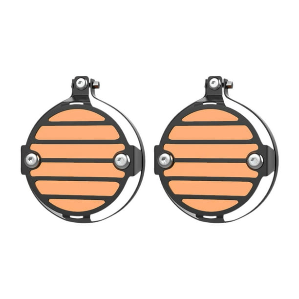 Protector de faros antiniebla para motocicleta, cubierta protectora para faro antiniebla naranja
