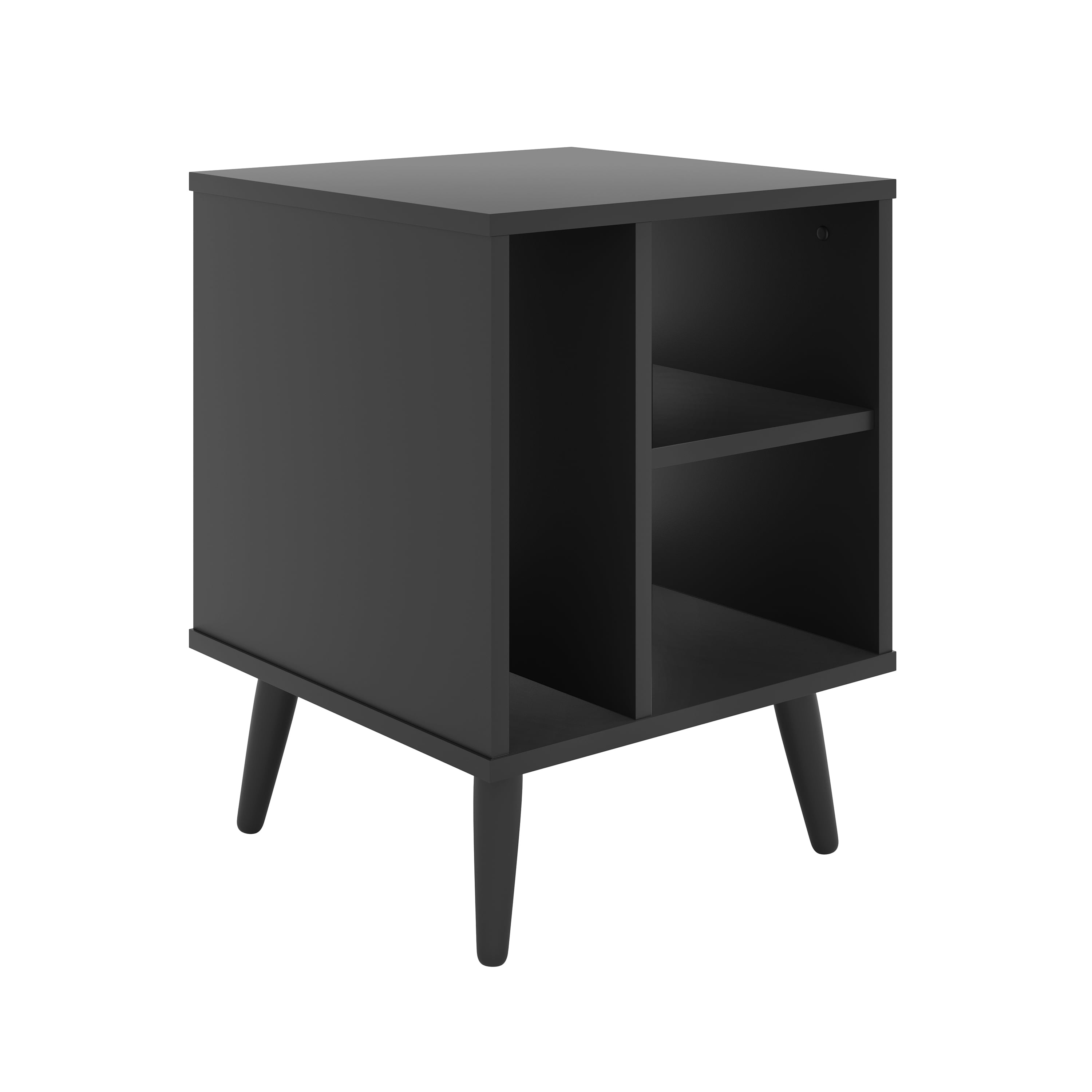 Boyd Sleep Warwick Mid-Century Modern Nightstand, Black