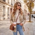 thumbnail image 4 of Flannel Fall Shirts for Women Casual Plaid Tops Long Sleeve Button Down Shirts, 4 of 9