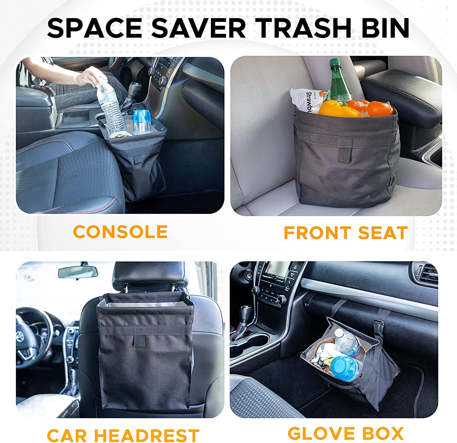 EcoNour Car Trash Bag (2022 Updated) Car Back Seat Back Litter Trash Bag 