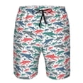 thumbnail image 4 of Naloa Colorful Shark Men's Beach Shorts, Surfing shorts, Swim trunks, Quick Dry Swim Trunks for Surfing Beach Fun - XX-Large, 4 of 9