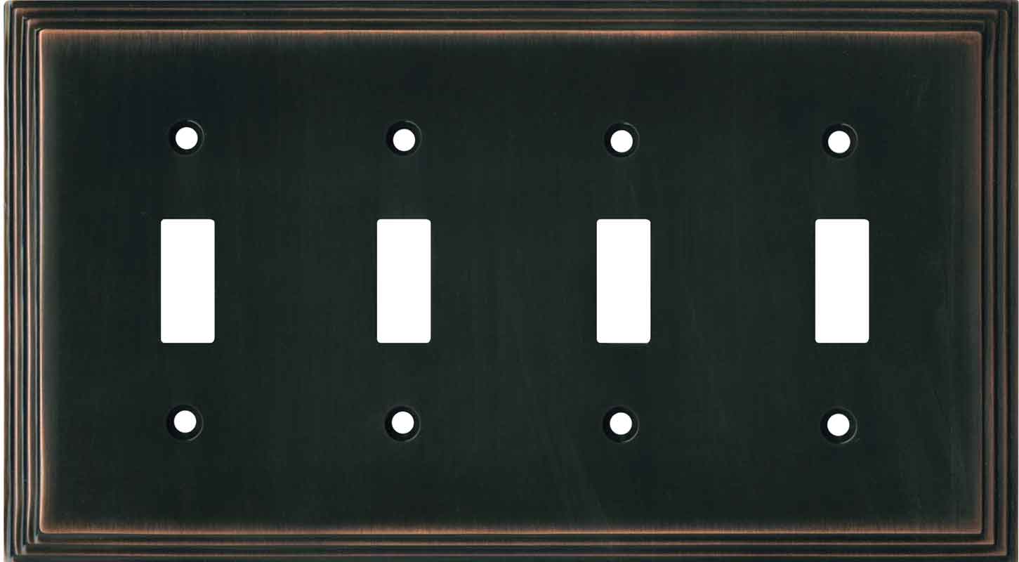 Switch Hits Art Deco Step Oil Rubbed Bronze 4 Toggle Light Switch