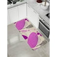 thumbnail image 4 of Kitchen Mats Set of 2 - Non-Slip Washable Rugs, Colorful Decorative Floor Mats, Easy-Clean & Stain-Resistant for Modern Home Decor (17"x30" & 17"x47") Purple, 4 of 6
