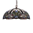 thumbnail image 2 of CHLOE Lennon Tiffany Bronze 2 Light Victorian Ceiling Pendant Fixture 18" Shade, 2 of 6