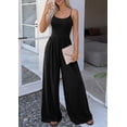 thumbnail image 3 of PRETTYGARDEN Jumpsuits for Women Sleeveless Strap Wide Leg Date Night Rompers Beach Vacation One Piece Summer Outfits, 3 of 10