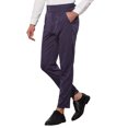 thumbnail image 4 of Pantalones Tapered a Rayas INSPIRE CHIC para Hombre, Pantalones Formales con Pliegues, Talla 34, Azul Marino, 4 of 5