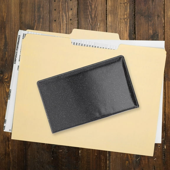 FONDOTIN Black PU Car Registration Holder, Compact and Practical Vehicle Document Organizer