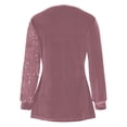 thumbnail image 6 of Bainana Women Mardi Gras Velvet T Shirt Sequin Print Long Sleeve V Neck Fashion Top Casual Regular Fit Female Carnival Party Playwear Pink Size Xxl, 6 of 6