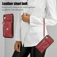 thumbnail image 6 of REQO Phone Case for iPhone XR 6.1 Wallet Cover with Wrist Crossbody Strap Lanyard Credit Card Holder Stand Leather Cell Accessories iPhoneXR iPhone10R i Phonex 10XR 10R RX CR iPhoneXRcases Women Red, 6 of 7