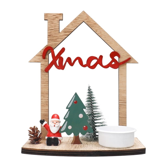 Adorno navideño de madera rojo Toystoory para decoración única de casa