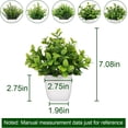 thumbnail image 3 of Small Fake Plant Flowerpot Artificial Plastic Eucalyptus Plant Wheat Grass Shrub Plant Indoor Desk Coffee Table Bathroom Bedroom Home Decoration (6), 3 of 7