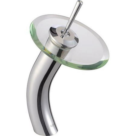 Kraus Kgw 1700ch Cl Single Hole Handle Vessel Glass Waterfall