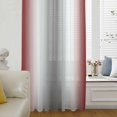 thumbnail image 6 of Red Grey Sheer Curtains 54 Inches Long, Gray Farmhouse Modern Rustic Light Filering Curtains, Breathable Simi Curtain Privacy Drapes for Kitchen Bathroom Nursery Lightweight Small Window Treatment, 6 of 9