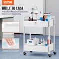 thumbnail image 2 of Carrito de laboratorio VEVOR de 2 niveles de acero inoxidable con 2 cajones de 220 libras, 2 of 9
