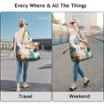 thumbnail image 4 of Floral Print Large Capacity Weekender Bag, Durable Carry-On Tote with Zipper Closure for Women Travelers, 4 of 5