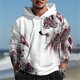 thumbnail image 3 of Sudadera con capucha con estampado de lobo 3D para hombre, nueva moda de primavera y otoño de 2024, sudaderas con capucha, jerséis holgados informales de uso diario para la calle, 3 of 5