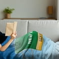 thumbnail image 3 of Going Away Party Soft Flannel Fleece Throw Blanket, New Life Concept with Road Sign on Blue Sky Next Exit Art Print, Cozy Plush for Indoor and Outdoor Use, 60" x 80", Blue Green Yellow, by Ambesonne, 3 of 5