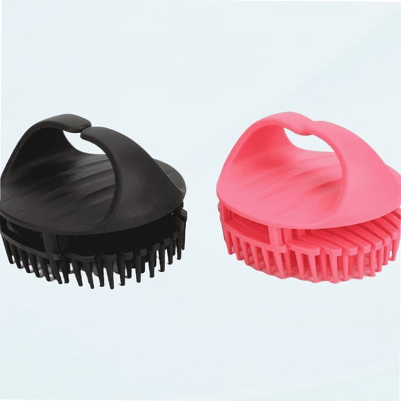 2pcs Shampoo Brush, Portable Ergonomic Massager Scrubber, Dandruff Removal Exfoliating Scalp Comb Brush for Hair Care