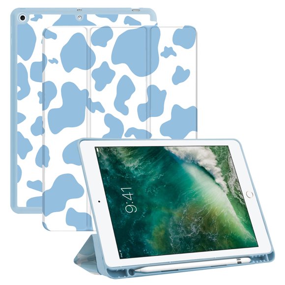 Deokke - Funda Compatible Con Ipad De 9ª, 8ª Y 7ª Generación (2021/2020/2019), Ipad De 10,2 Pulgadas, Con Portalápices Y Funda Trasera De Tpu Suave, Función De Encendido Y Apagado Automático Para Niña