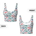 thumbnail image 6 of Uemuo Colorful Shark Pattern Women's Sports Bra - High Impact Support, Breathable, and Comfortable Athletic Bra for Running, Yoga, and Workouts, 6 of 9