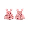thumbnail image 2 of BemeyourBBs Toddler Baby Girls Tulle Tutu Dress Little Girl Valentines Day Dress Princess Birthday Baptism Wedding Party Birthday Holiday Dress Heart 3D Big Bow Flutter Sleeve A-Line Dress, 2 of 8