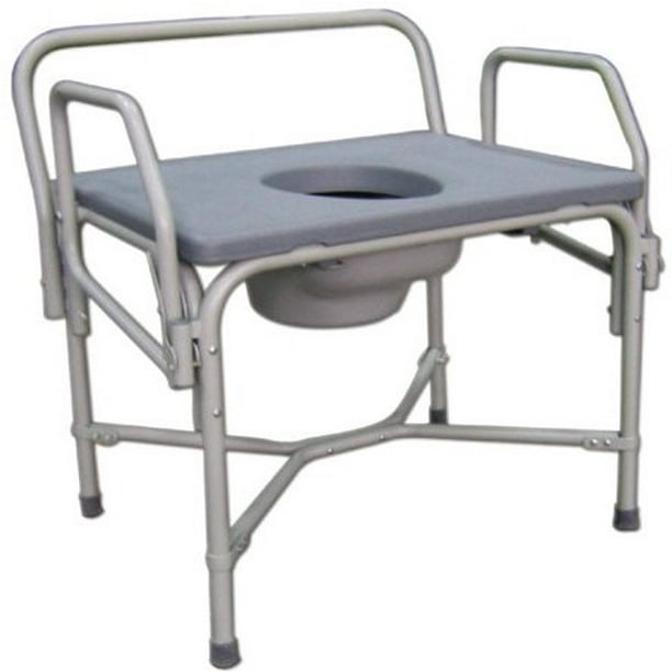 Medline Bariatric Drop-Arm Commode with Reinforced Steel Frame - Walmart.com - Walmart.com