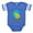 Royal Blue, variant on CafePress - Team Mustard - Cute Infant Baby Football Bodysuit