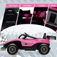 thumbnail image 4 of OLAKIDS Kids Ride On Car, 12V F1 Racing Electric Vehicle for Toddlers with Control Remote, Battery Powered Motorized Toy with Music, Horn, 2 Speeds, Wheels Suspension, LED Lights, MP3 (Pink), 4 of 11
