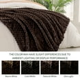 thumbnail image 6 of Exclusivo Mezcla Large Soft Fleece Throw Blanket, 50"x70" Stylish Jacquard Throw Blanket for Couch, Cozy, Warm, Lightweight Coffee Blanket, 6 of 9