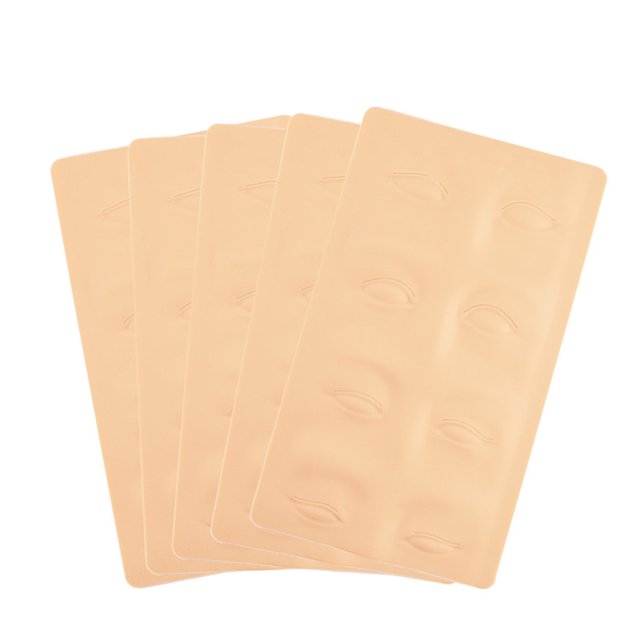 Minnieouse ATOMUST Practice Skin maquillaje permanente 2mm Flexible entrenamiento Facial Skins hoja accesorios cosméticos para profesionales plantillas de cejas 5PCS Minnieouse CE001484-01