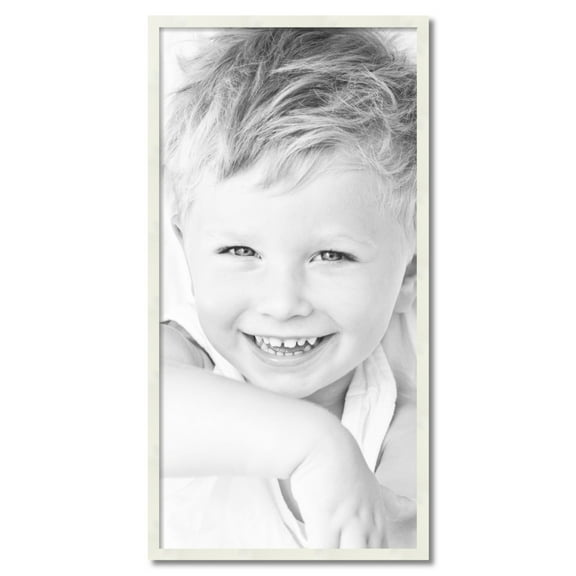 ArtToFrames 22" x 44" White Picture Frame, 22x44 inch White Wood Poster Frame (WOM-5140)
