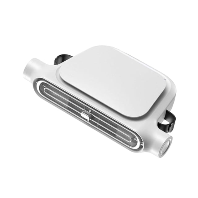 Ventilador para coche de 3 velocidades con cable, ligero y compacto, para refrigeración y circulación en el asiento trasero. blanco