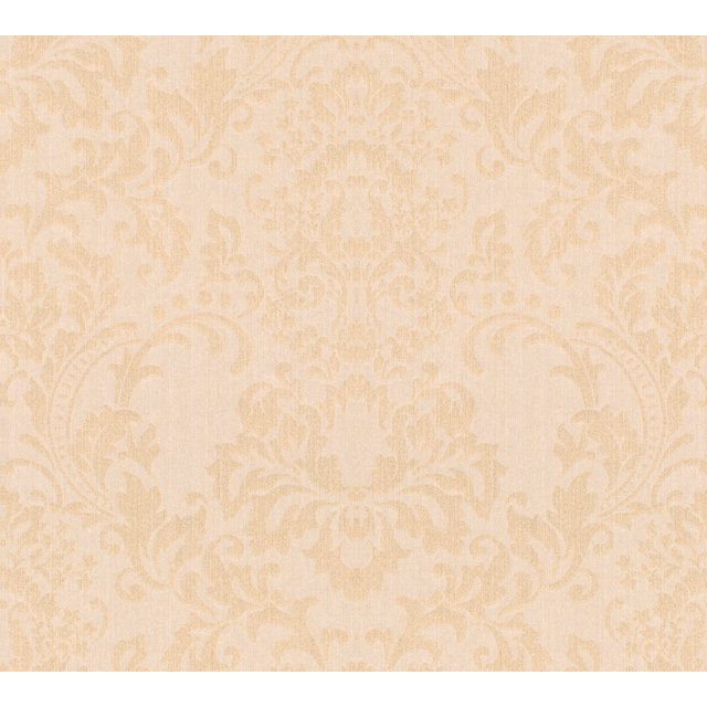 HAUTE_COUTURE_3 - Luxe Motif de Treillis de Damas Beige Papier Peint Rouleau