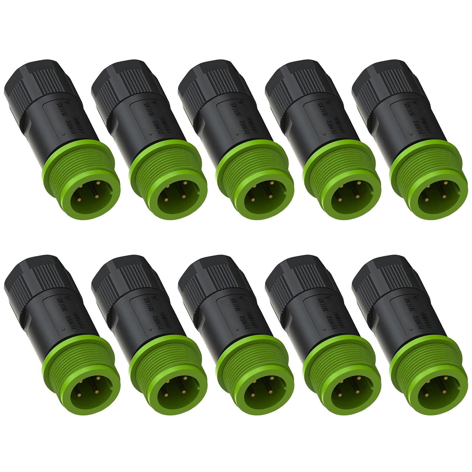 10pcs 4 Pin Male Terminals Block Secure Connection for Outdoor Industrial Durability